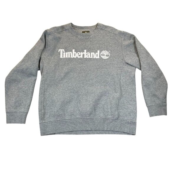 Timberland Mens Sweatshirt XL Long Sleeve Crew Neck Casual Athleisure Gray - Picture 1 of 8